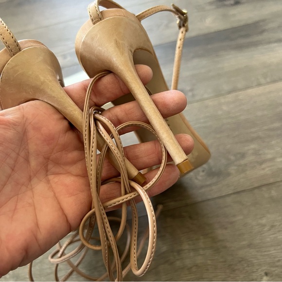Schutz Vikki Square Toe Stiletto Strappy Sandals NWOT - Picture 7 of 10